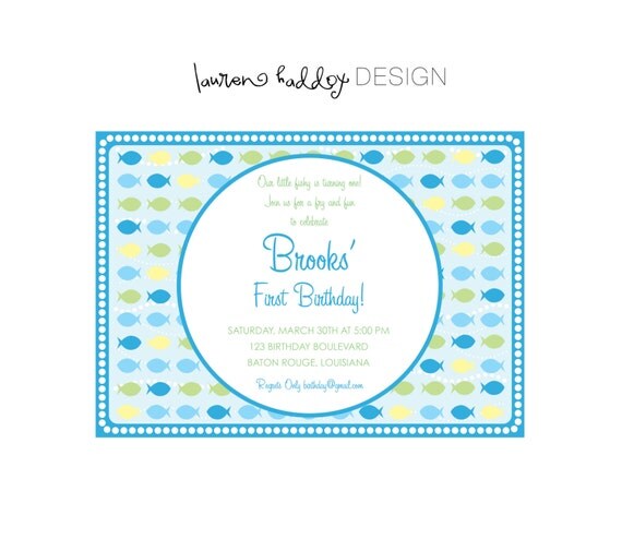 DIY, Little Fish Birthday INVITATION ONLY Il_570xn
