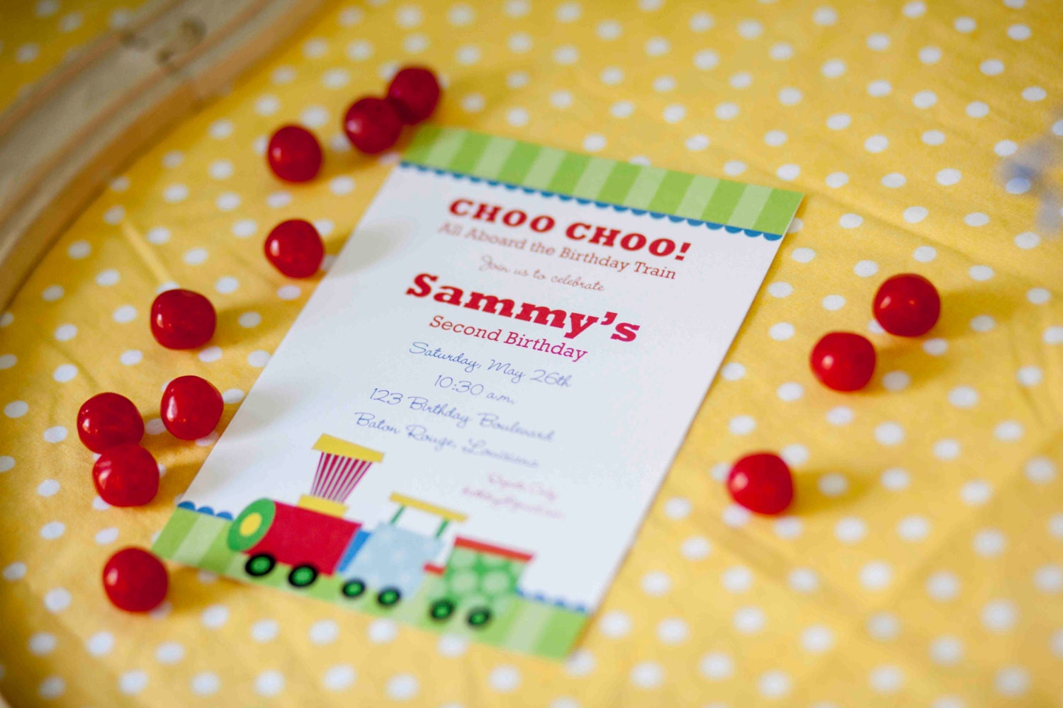 Train Birthday Party Invitation Il_570xn