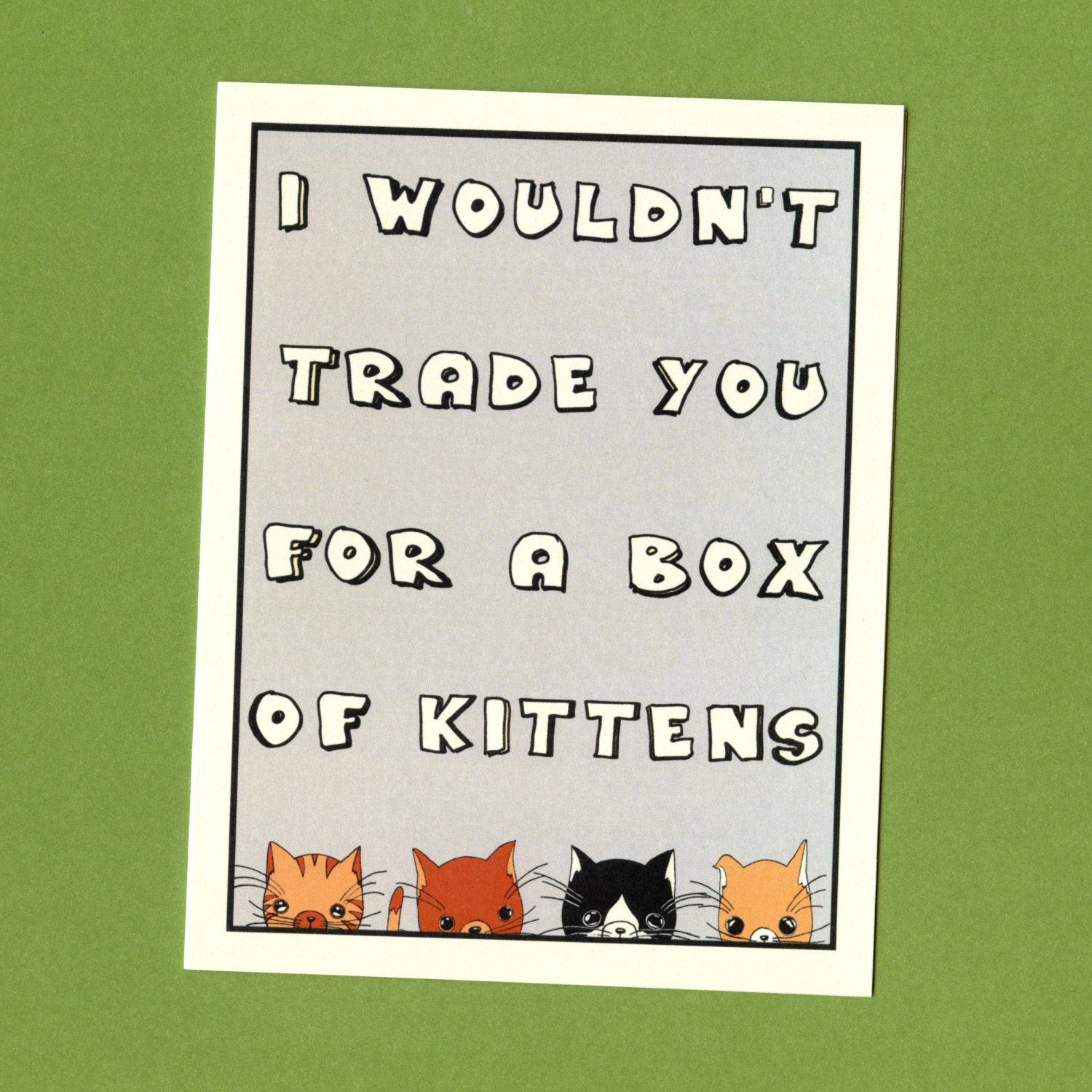 A BOX OF Kittens - Funny I Love You Card - Original Illustration