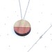 Wooden Photo Locket - Lines