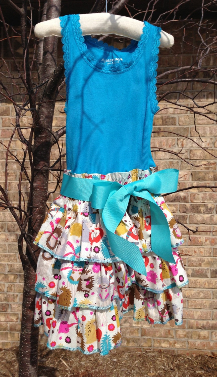 Happy Hedgehog Ruffle Dress