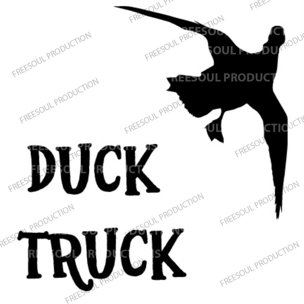 Duck Truck Window Decal- White Vinyl