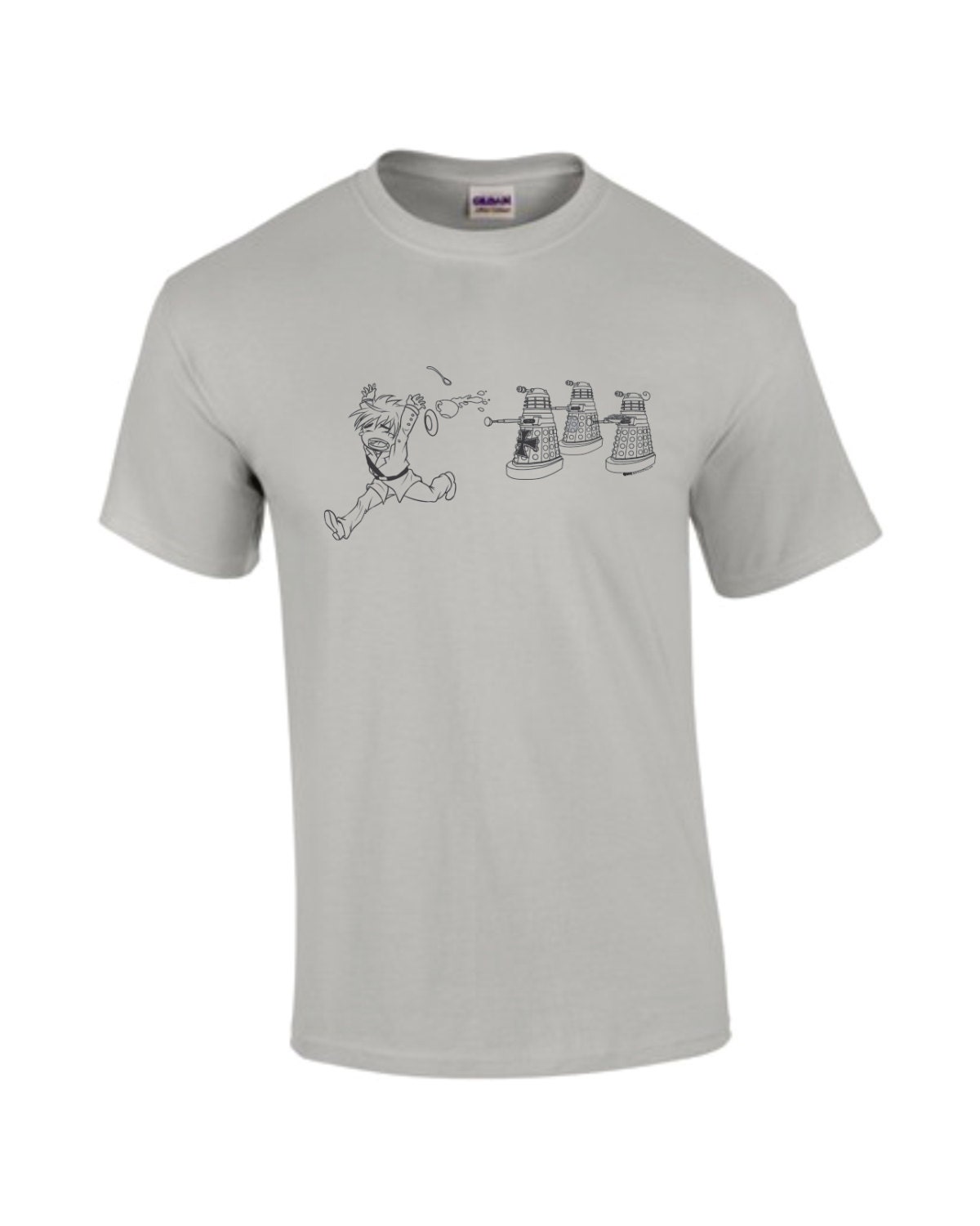 Whotalia - Original Hetalia Fanart "Daleks Chasing England" tee shirt