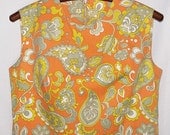 Vintage 60s Orange Sherbet Scooter Dress with Shorts MOD