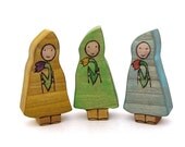 3 DAY SALE - Root Children Set - Nature Table Toys - Wooden Toys