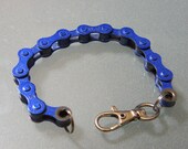 Royal Blue Bike Chain Bracelet