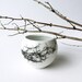 Ceramic Cup with Graphic Branch Decoration