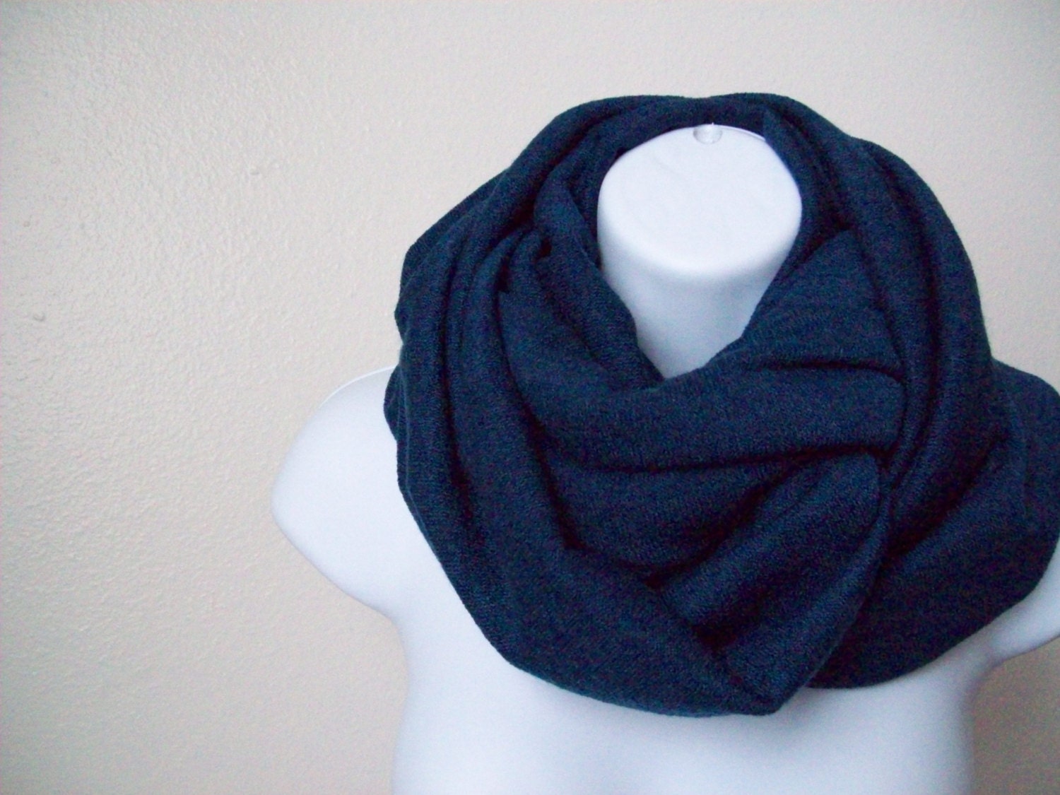 Ocean Blue Chunky Sweater Knit Infinity Scarf