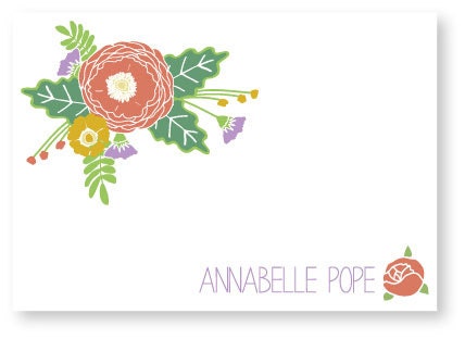 Flower Bouquet Customizable Stationery Set