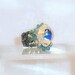 Peridot Opal Swarovski Crystal Ring