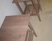 Walnut End/Book/Side Table Set-Handmade-Reclaimed Walnut Unfinished