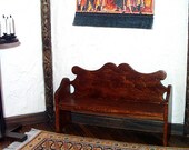 Wooden Bench, Curved Back, Dollhouse Miniature1/12 Scale