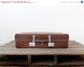 SALE Vintage Revelation Suitcase / Brown Hardboard Luggage - 86home