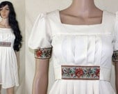 ViNtAgE hippie 70s MINI DRESS // summer goddess festival sundress // S-M c919
