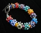 Ready for Summer. Beautiful Multicolor Lampworking Beaded Bracelet
