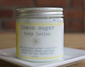 LEMON SUGAR 4 oz  Vegan Hand Lotion Body Lotion