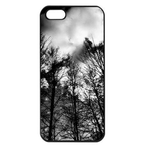 iphone 5 Case, iphone 4 Case, iphone 4s Case, Plastic, Winter, Black and White, Gray, Stars, For Him