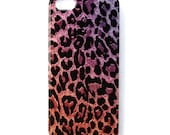 iPhone 5 Case - Purple, Pink and Orange Leopard Print