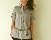 1970s Brass Square Chain Link Belt Small / Medium