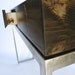 Han Console Table with drawer / Stained reclaimed wood with welded steel frame / welded metal legs