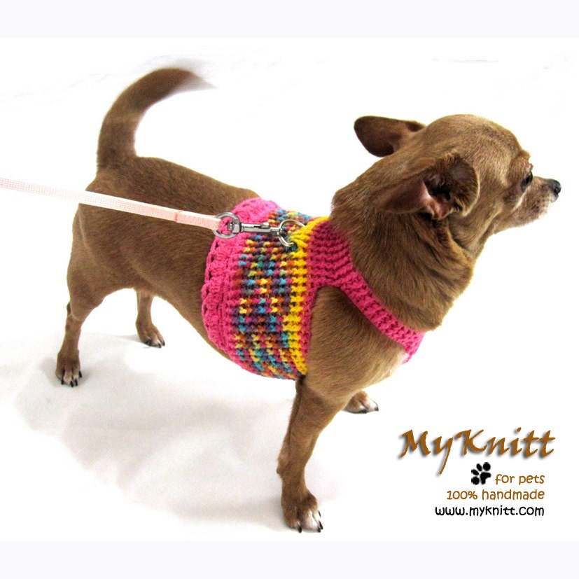 Cute Pink Dog Harness Pet Harnesses Small Dog Vest Cat Accessories DH13 Free Shipping