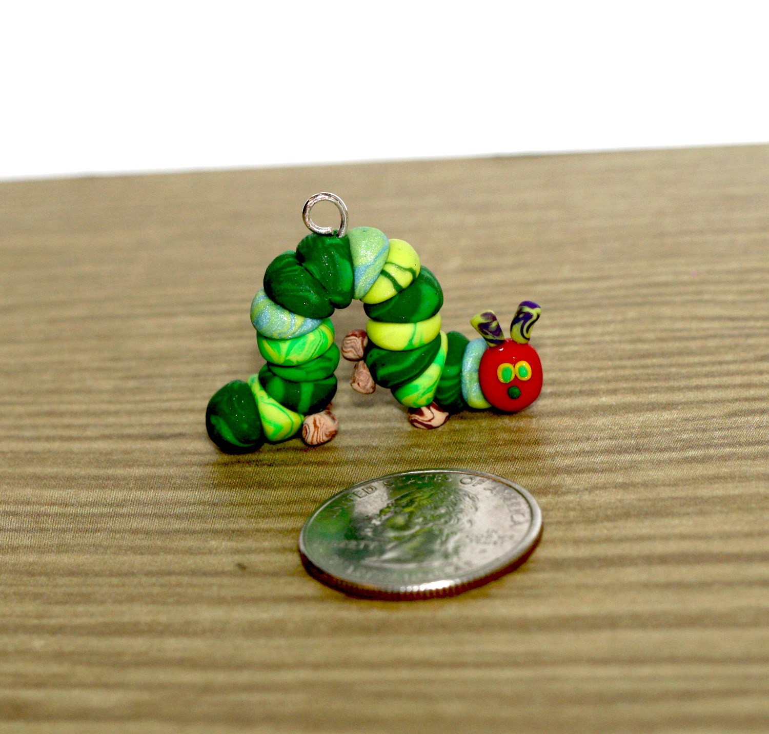 Mini Very Hungry Caterpillar Charm / Pendant