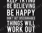 Gordon B. Hinckley's BE HAPPY Print