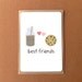 Greeting card - Best friends milk and cookies