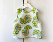 Spring blue flowers Baby  Apron / vest / smock