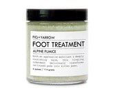 FOOT TREATMENT Alpine Pumice -- foot scrub and nourishing balm - in glass jar - 4 ounces - organic - apothecary