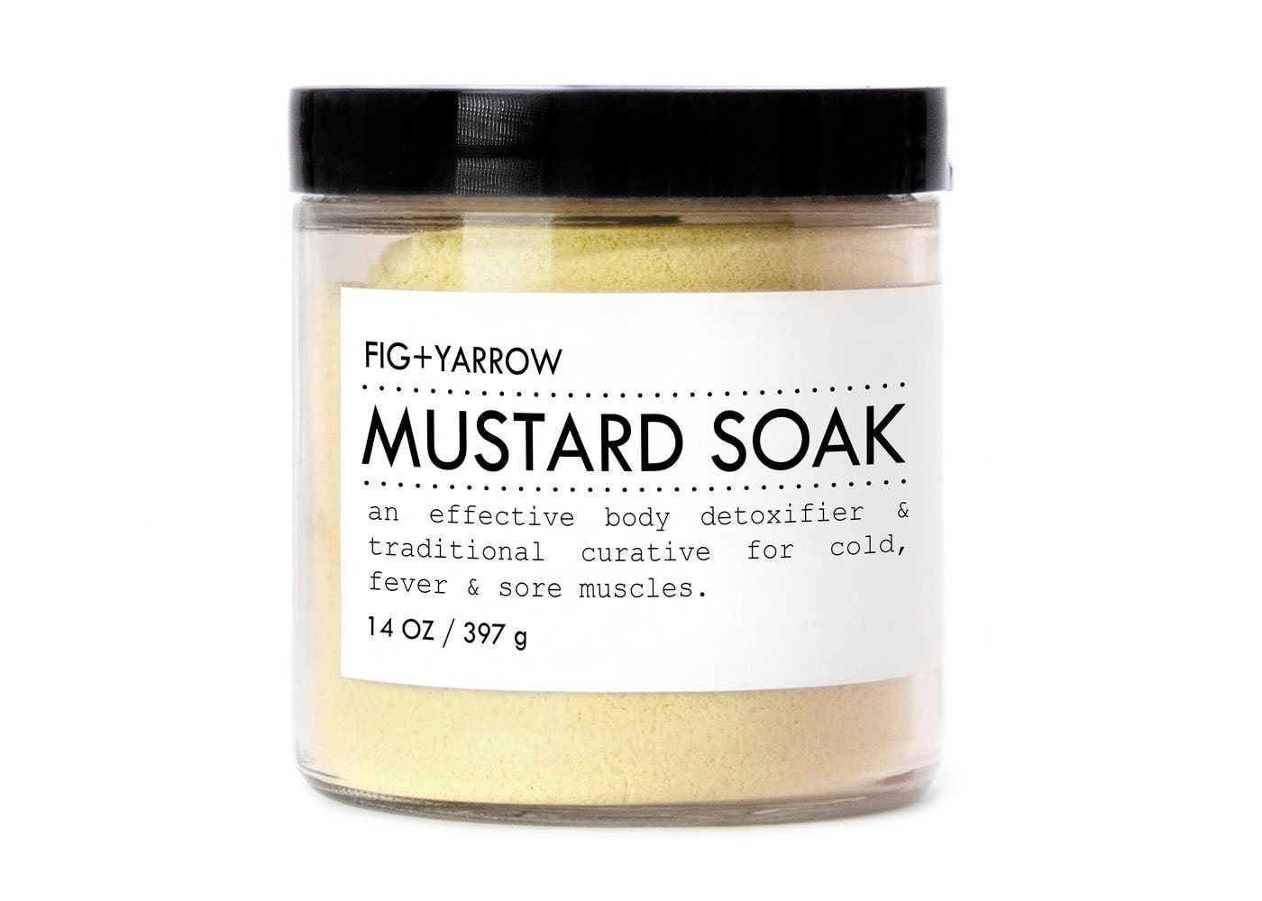 MUSTARD SOAK - detox bath in large glass jar - organic - apothecary