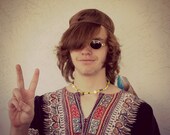 Mens Hemp Necklace Unisex hemp necklace beaded hemp choker Hippie clip Hippie festival wear necklace Colored Hemp yellow