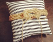 Ring bearer pillow, nautical, rope, knot