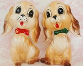 Vintage Cocker Spaniel Salt and Pepper Shakers by Commodore Japan