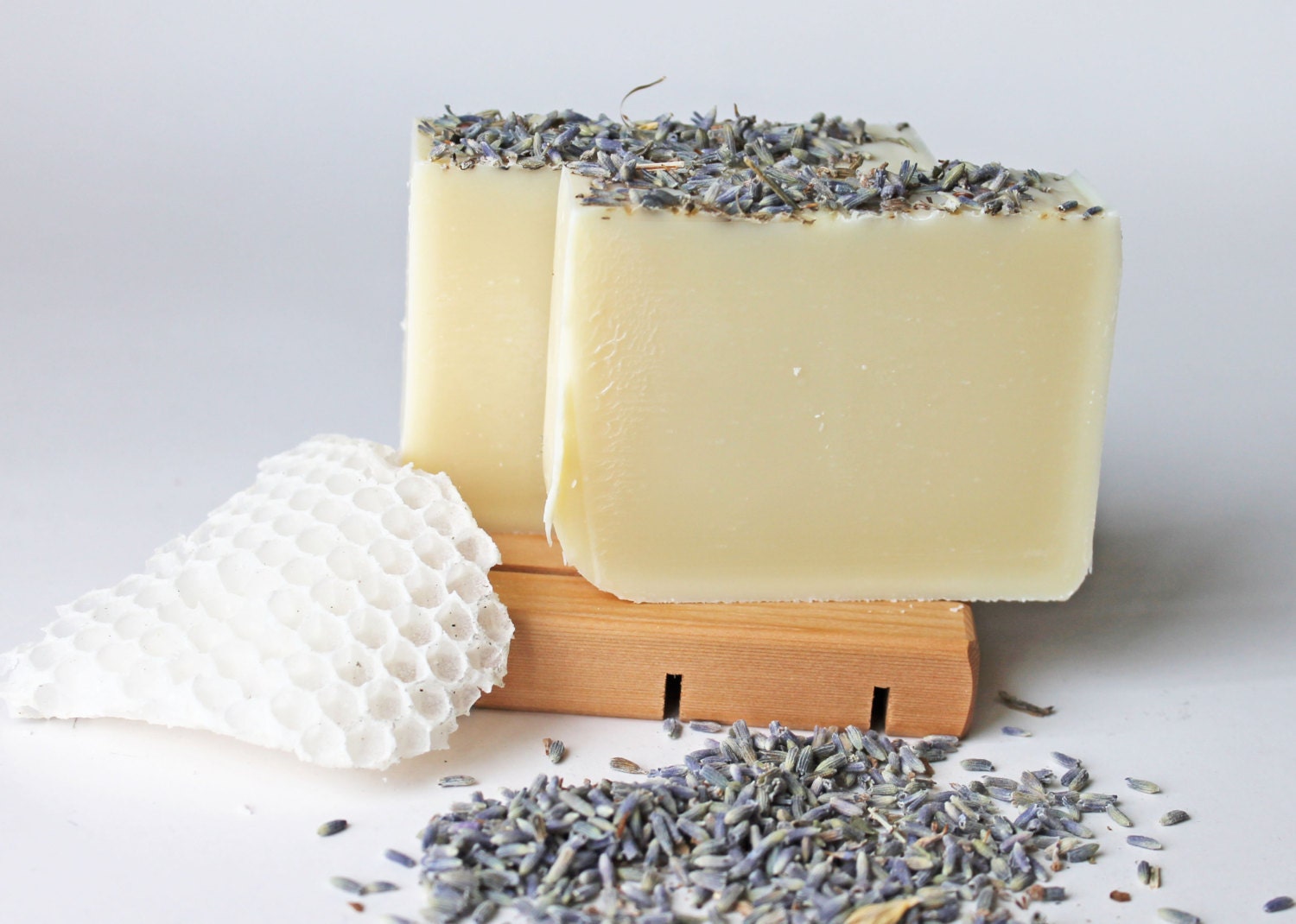 Lavender & Licorice Soap, made with organic oils, organic shea butter, beeswax, essential oils, lavender buds