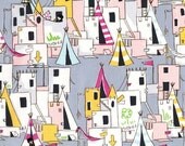 Let's Pretend by Sarah Jane for Michael Miller, best fort ever in gray, 1 yard