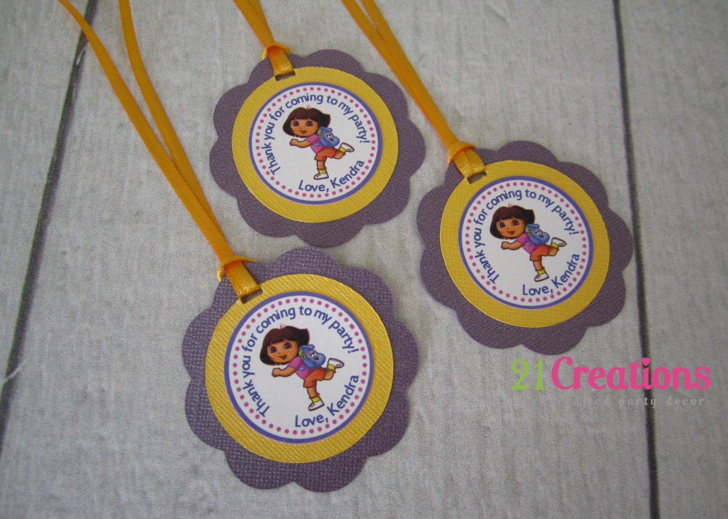 Dora the Explorer Favor Tags - set of 12 Il_170x135