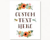 Custom Floral Poster Printable Design