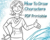 How To Draw Characters - Printable PDF Cute Cartoons - Girls Boys Childrens