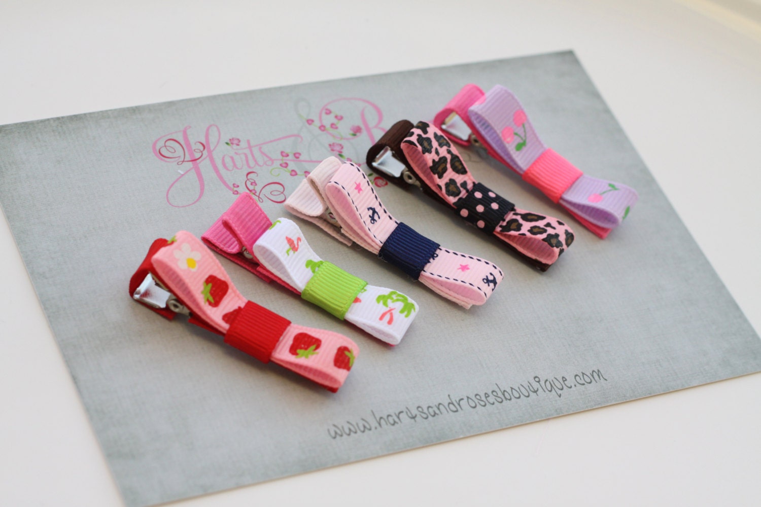 Baby Hair Clips..Baby HairBow Clips..Tuxedo Hairclip.. Hairclip..Bows.Set of 5 Alligator Clips..Baby Bows..Baby.Girl.Toddler.Girl