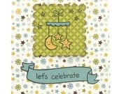 Let's Celebrate Baby Mobile Card