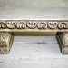 Fairy Garden Doll Embossed Bench Heavy Looks like Concrete Miniature