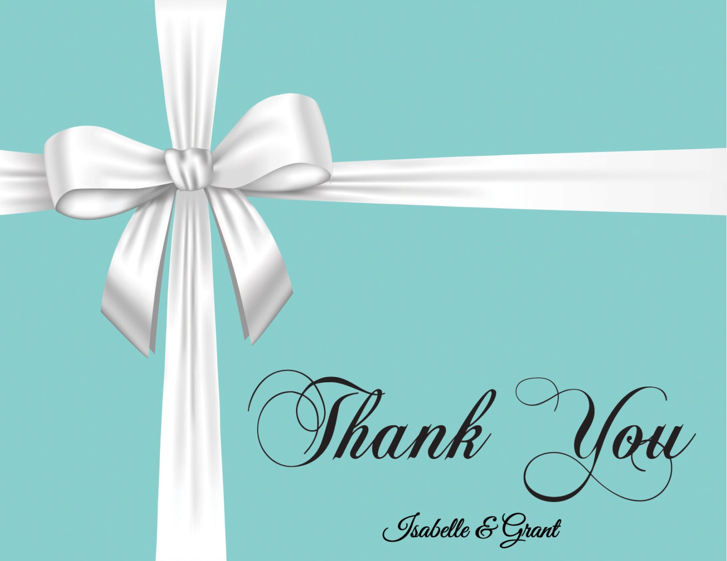 Tiffany Blue Thank You Card - Personalized Il_170x135
