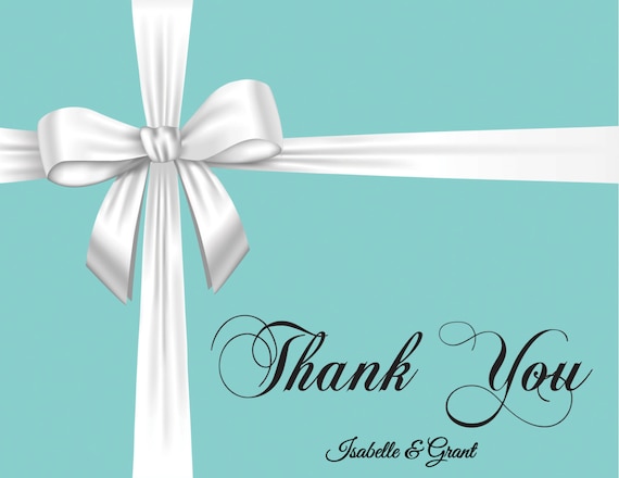 Tiffany Blue Thank You Card - Personalized Il_570xn