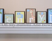 Name Blocks . ROUTED EDGE . Nursery Name Blocks . Nursery Room Decor . Baby Name Blocks . Wood Name Blocks . Bedding . M2M Jungle Friends