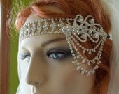 Rhinestone wedding headband headpeice flapper headband wedding veil wedding accessories