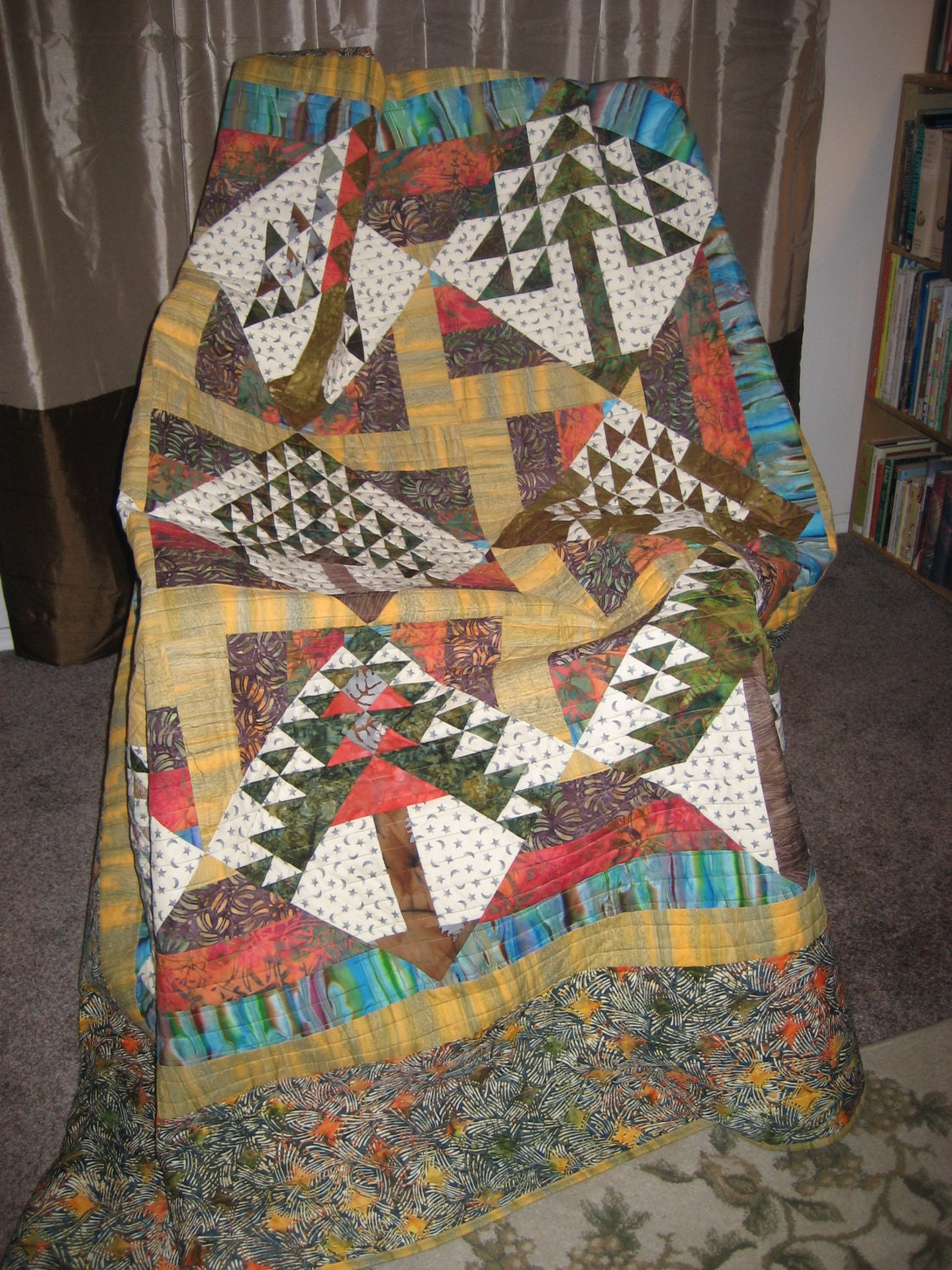 Autumn Pines Twin Quilt