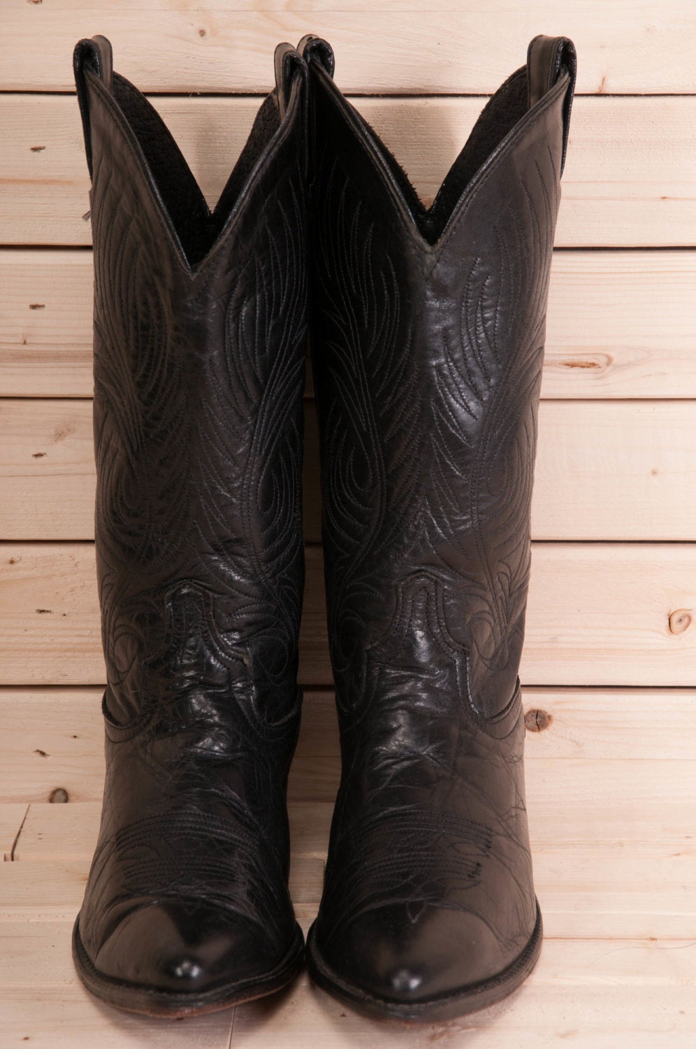 Vintage black Code West cowboy boots size 7M
