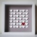 Wedding Guest Book Alternative, Personalized 3D Wedding Hearts - XS - For up to 60 guests (includes frame, instruction card & pen)