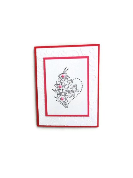 Pink Mother's Day Card Pink Floral Card
